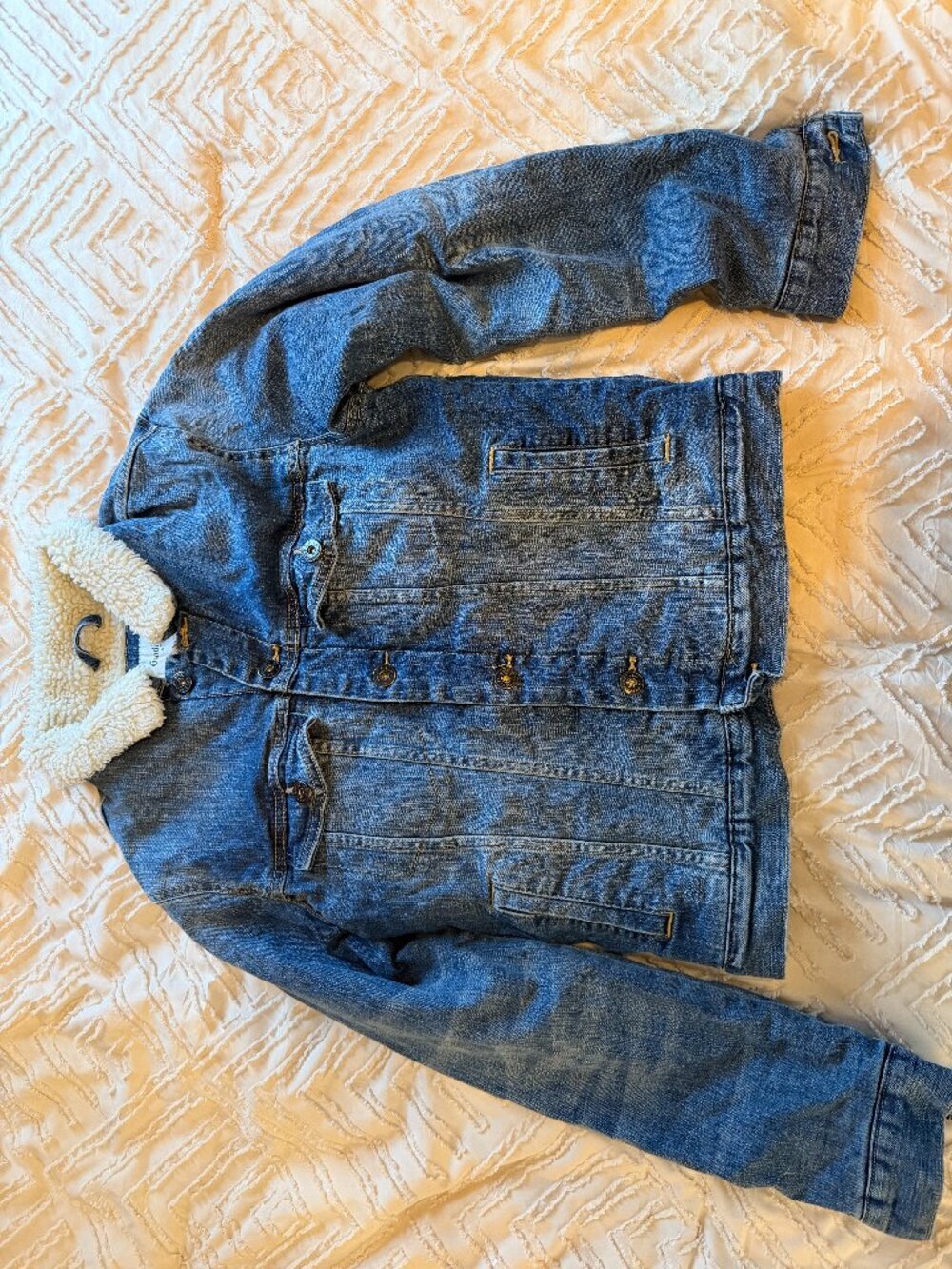 Target Goodfellow Sherpa Denim Trucker Jacket - Small